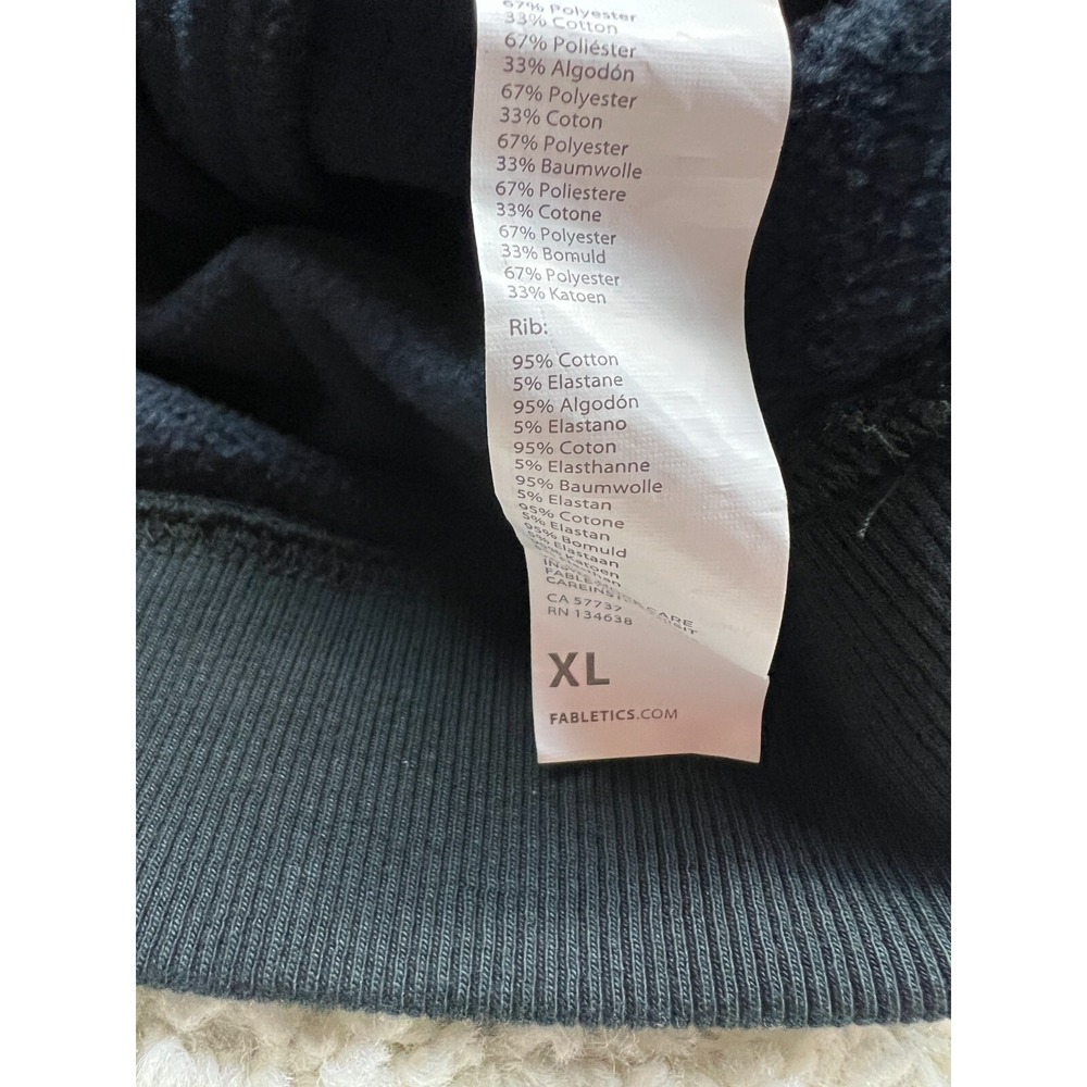 Fabletics To Go Quarter Zip Sweatshirt Mens XL Black Striped Athleisure Golf - Picture 6 of 8
